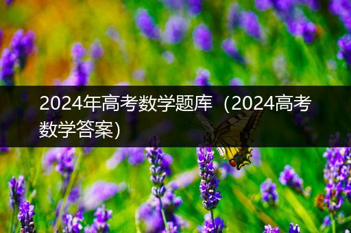 2024年高考数学题库（2024高考数学答案）