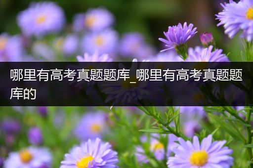 哪里有高考真题题库_哪里有高考真题题库的