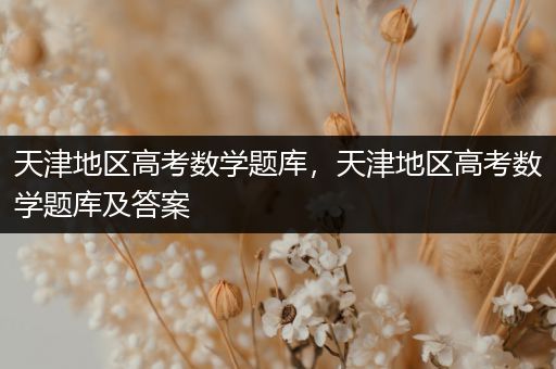 天津地区高考数学题库，天津地区高考数学题库及答案