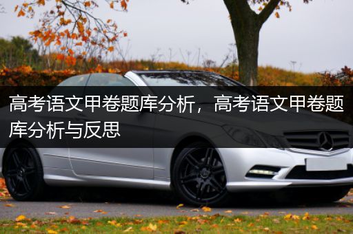 高考语文甲卷题库分析，高考语文甲卷题库分析与反思