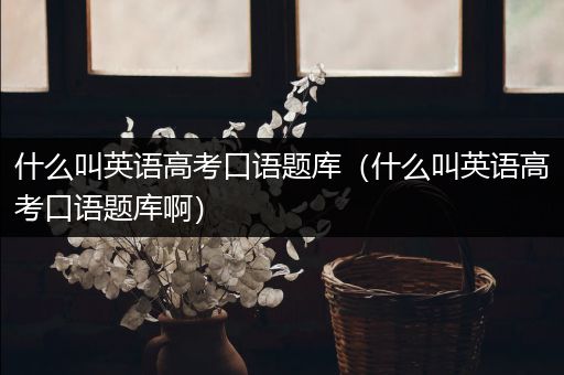 什么叫英语高考口语题库（什么叫英语高考口语题库啊）
