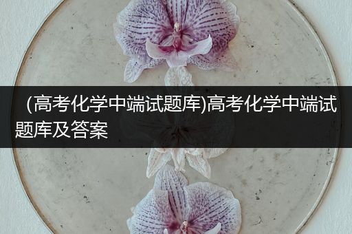 （高考化学中端试题库)高考化学中端试题库及答案