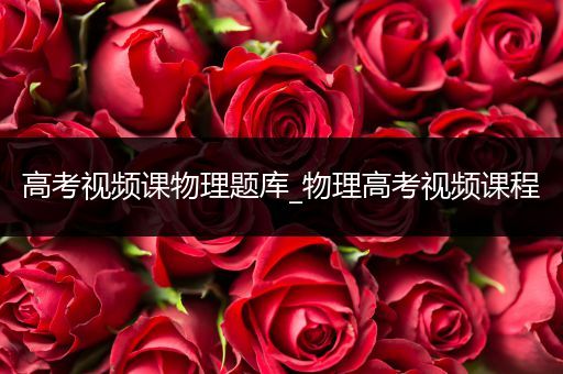 高考视频课物理题库_物理高考视频课程