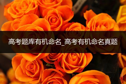 高考题库有机命名_高考有机命名真题