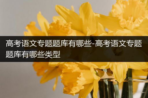 高考语文专题题库有哪些-高考语文专题题库有哪些类型