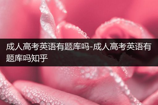 成人高考英语有题库吗-成人高考英语有题库吗知乎