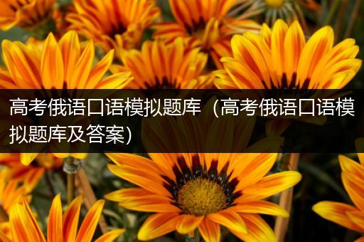 高考俄语口语模拟题库（高考俄语口语模拟题库及答案）