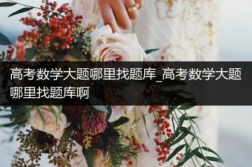 高考数学大题哪里找题库_高考数学大题哪里找题库啊