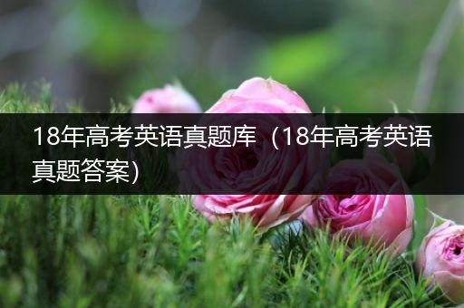 18年高考英语真题库（18年高考英语真题答案）