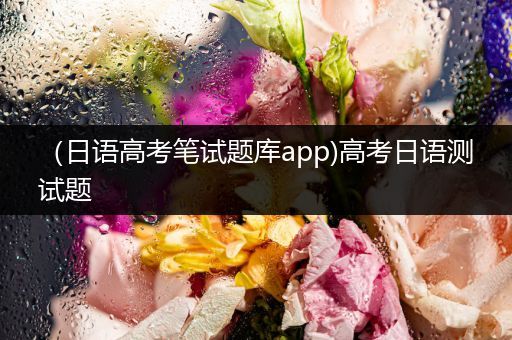 （日语高考笔试题库app)高考日语测试题