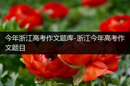 今年浙江高考作文题库-浙江今年高考作文题目