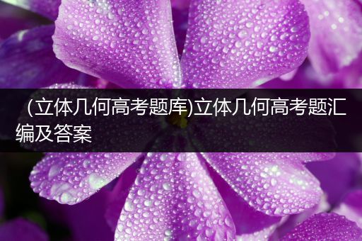 （立体几何高考题库)立体几何高考题汇编及答案