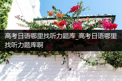 高考日语哪里找听力题库_高考日语哪里找听力题库啊