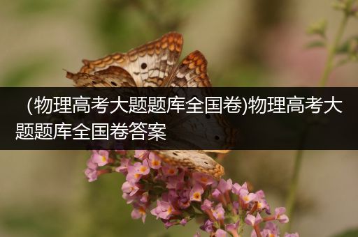 （物理高考大题题库全国卷)物理高考大题题库全国卷答案
