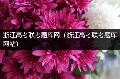浙江高考联考题库网（浙江高考联考题库网站）