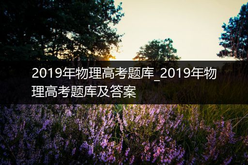 2019年物理高考题库_2019年物理高考题库及答案