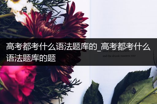 高考都考什么语法题库的_高考都考什么语法题库的题