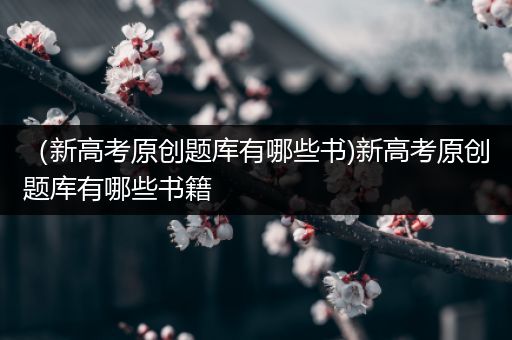 （新高考原创题库有哪些书)新高考原创题库有哪些书籍