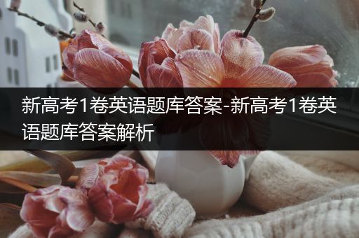 新高考1卷英语题库答案-新高考1卷英语题库答案解析