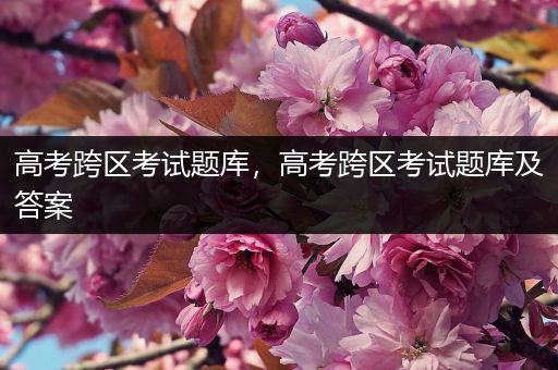 高考跨区考试题库，高考跨区考试题库及答案