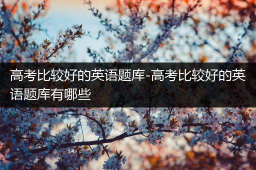 高考比较好的英语题库-高考比较好的英语题库有哪些