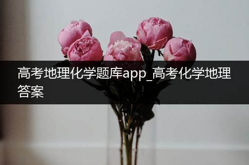 高考地理化学题库app_高考化学地理答案