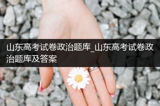山东高考试卷政治题库_山东高考试卷政治题库及答案