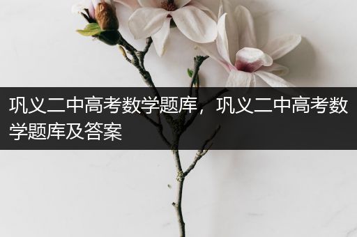 巩义二中高考数学题库，巩义二中高考数学题库及答案