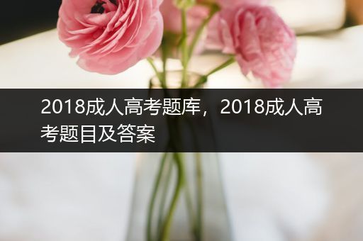 2018成人高考题库，2018成人高考题目及答案