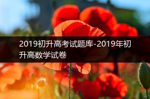 2019初升高考试题库-2019年初升高数学试卷