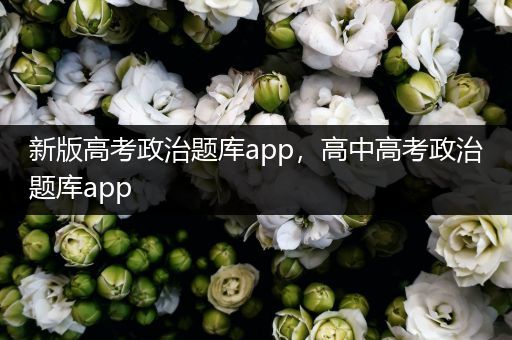 新版高考政治题库app，高中高考政治题库app