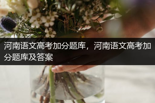 河南语文高考加分题库，河南语文高考加分题库及答案