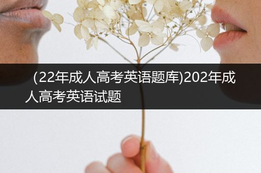 （22年成人高考英语题库)202年成人高考英语试题