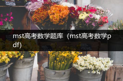 mst高考数学题库（mst高考数学pdf）