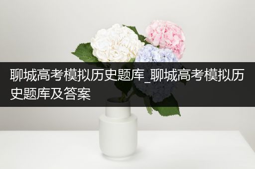 聊城高考模拟历史题库_聊城高考模拟历史题库及答案