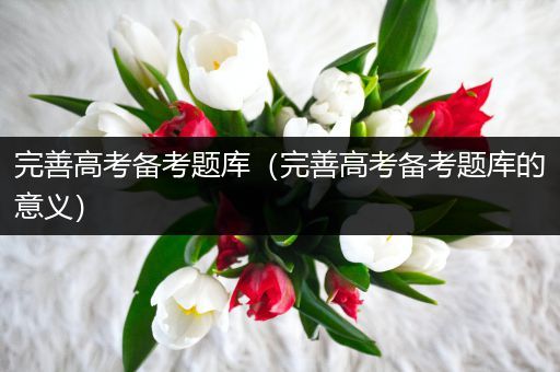 完善高考备考题库（完善高考备考题库的意义）