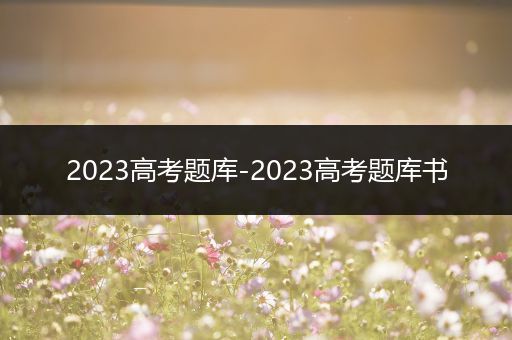 2023高考题库-2023高考题库书