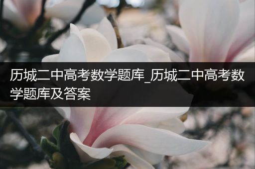 历城二中高考数学题库_历城二中高考数学题库及答案