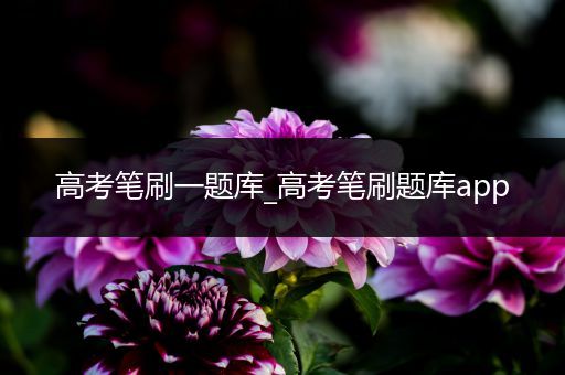 高考笔刷一题库_高考笔刷题库app