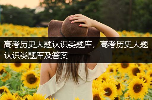 高考历史大题认识类题库，高考历史大题认识类题库及答案