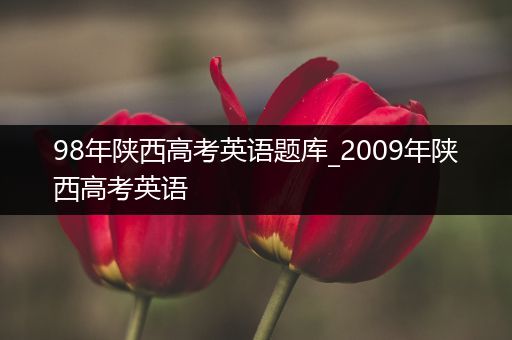 98年陕西高考英语题库_2009年陕西高考英语