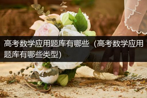 高考数学应用题库有哪些（高考数学应用题库有哪些类型）