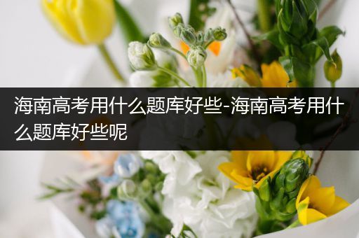 海南高考用什么题库好些-海南高考用什么题库好些呢