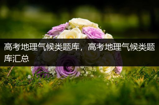 高考地理气候类题库，高考地理气候类题库汇总