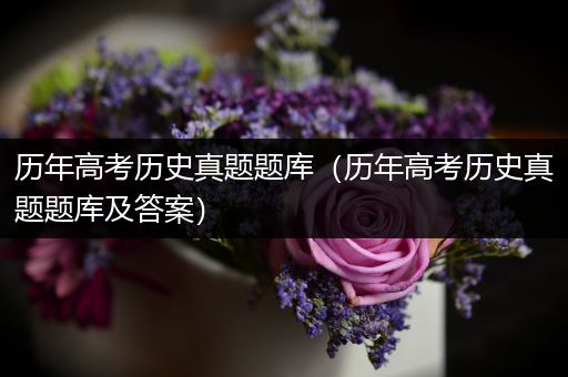 历年高考历史真题题库（历年高考历史真题题库及答案）