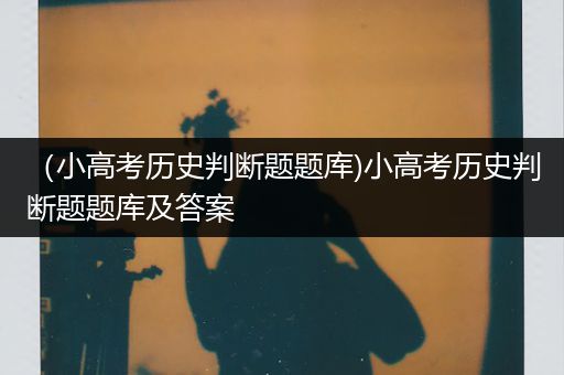 （小高考历史判断题题库)小高考历史判断题题库及答案