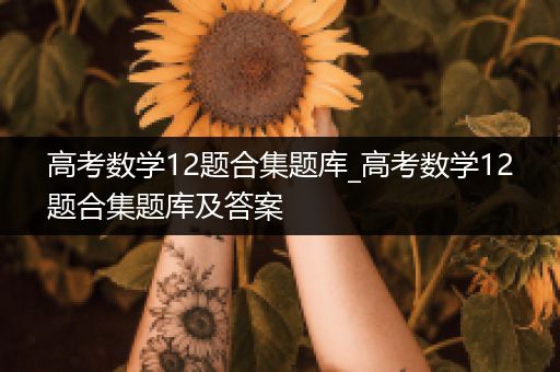高考数学12题合集题库_高考数学12题合集题库及答案