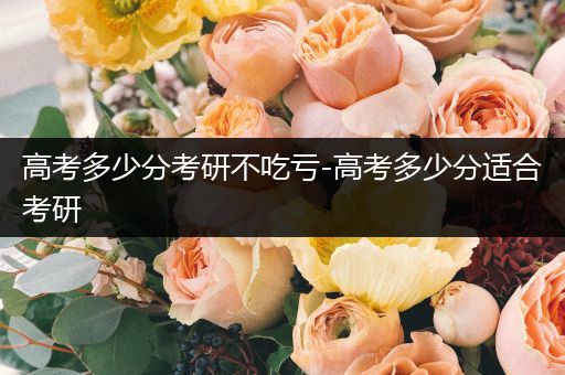 高考多少分考研不吃亏-高考多少分适合考研