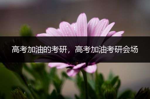 高考加油的考研，高考加油考研会场