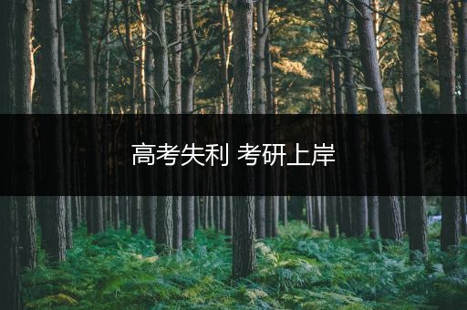高考失利 考研上岸